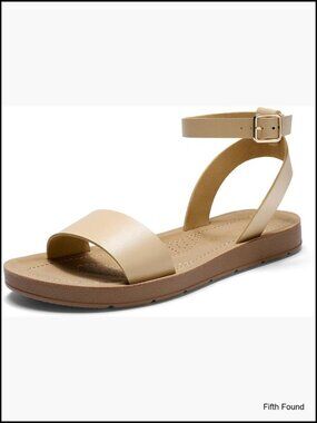 Ankle Strap Buckle Flat Sandals Open Toe Slide Sandals